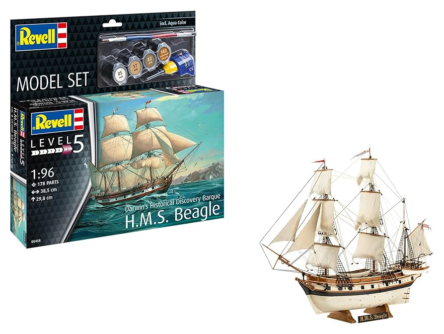 Revell Zestaw modeli 65458 HMS Beagle w skali 1:96