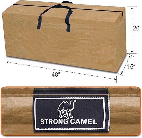 Miniatura 2 de Sólido Camello Heavy Duty gran bolsa de almacenamiento para limpiar día festivo Árbol de Navidad artificial VERDE hasta 8 ft Tan