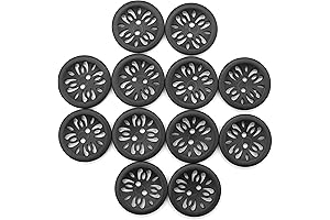 12 Pcs 25mm Matt Black Buttons 1 Inch