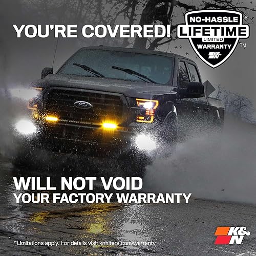 Miniatura 10 de K&amp;N Kit de entrada de aire frío aumenta la aceleración y la potencia de remolque, garantizado para aumentar la potencia de hasta 21 HP compatible