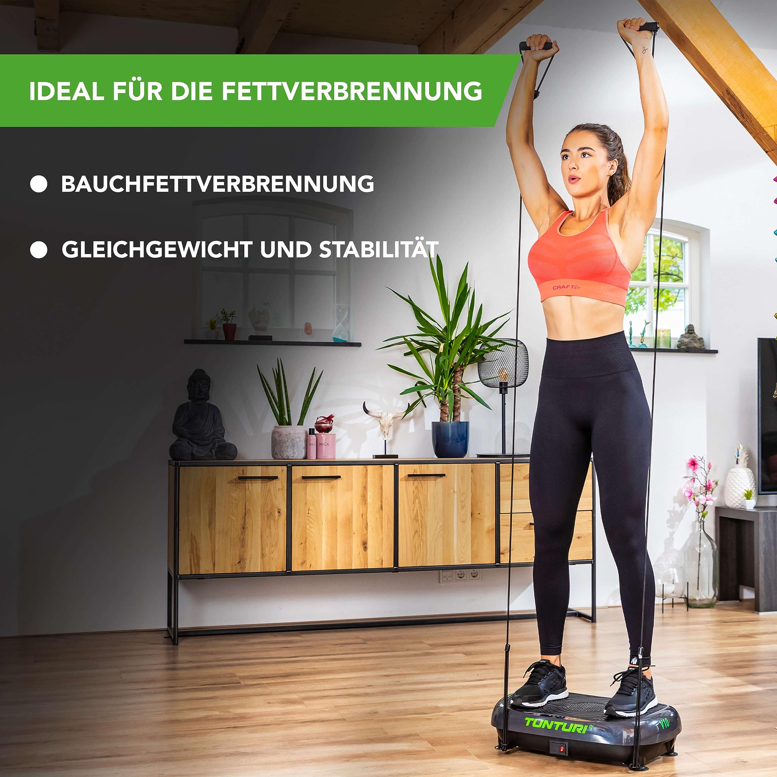 Tunturi Vibrationsplatte Cardio Fit V10 / V20 mit Schwingungen Under / oder Vibration