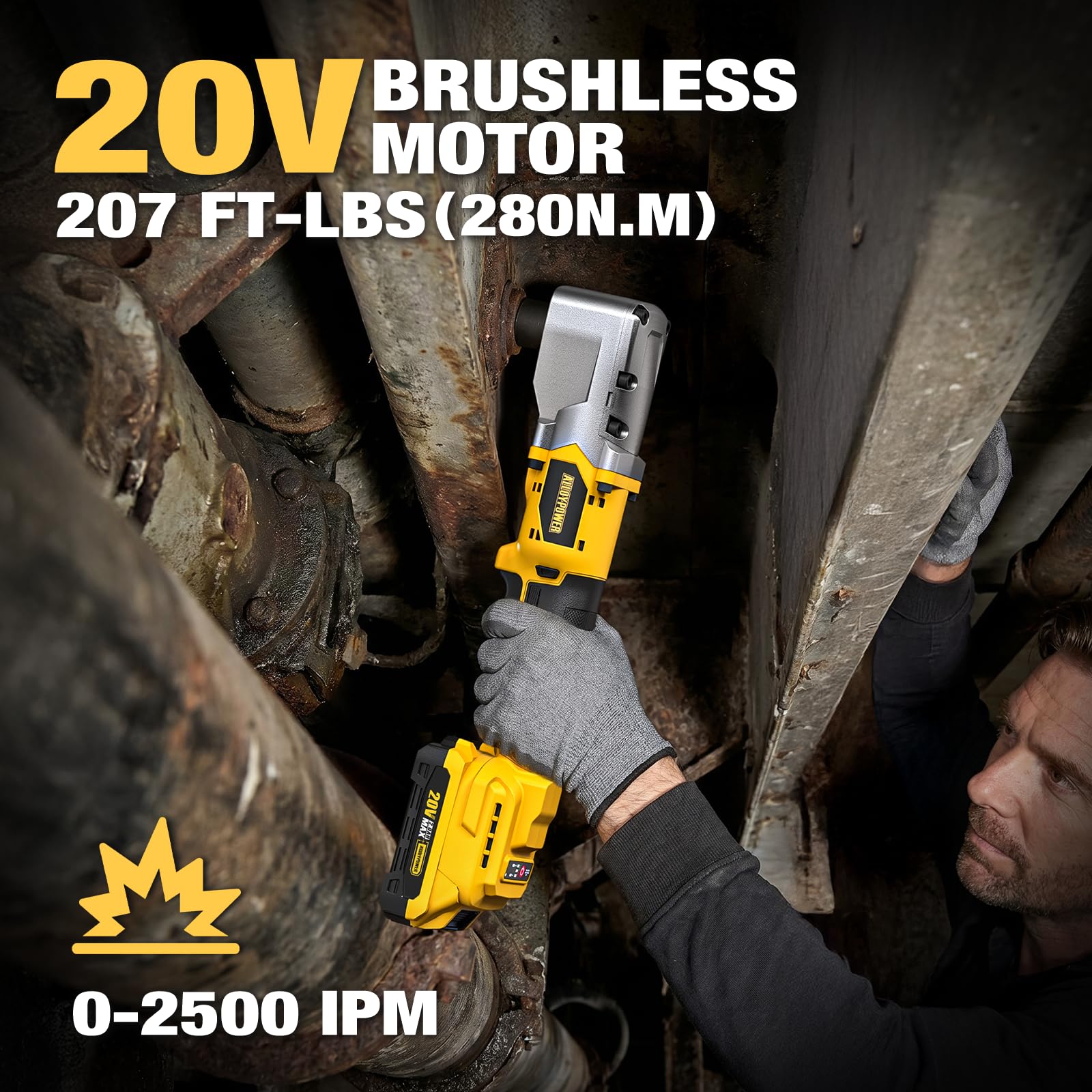 ALLOY POWER 20V Brushless Right Angle Wrench -2