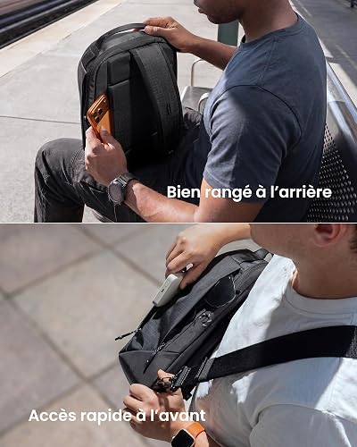 tomtoc T30 Sac bandoulière porté croisé pour homme et femme - 5
