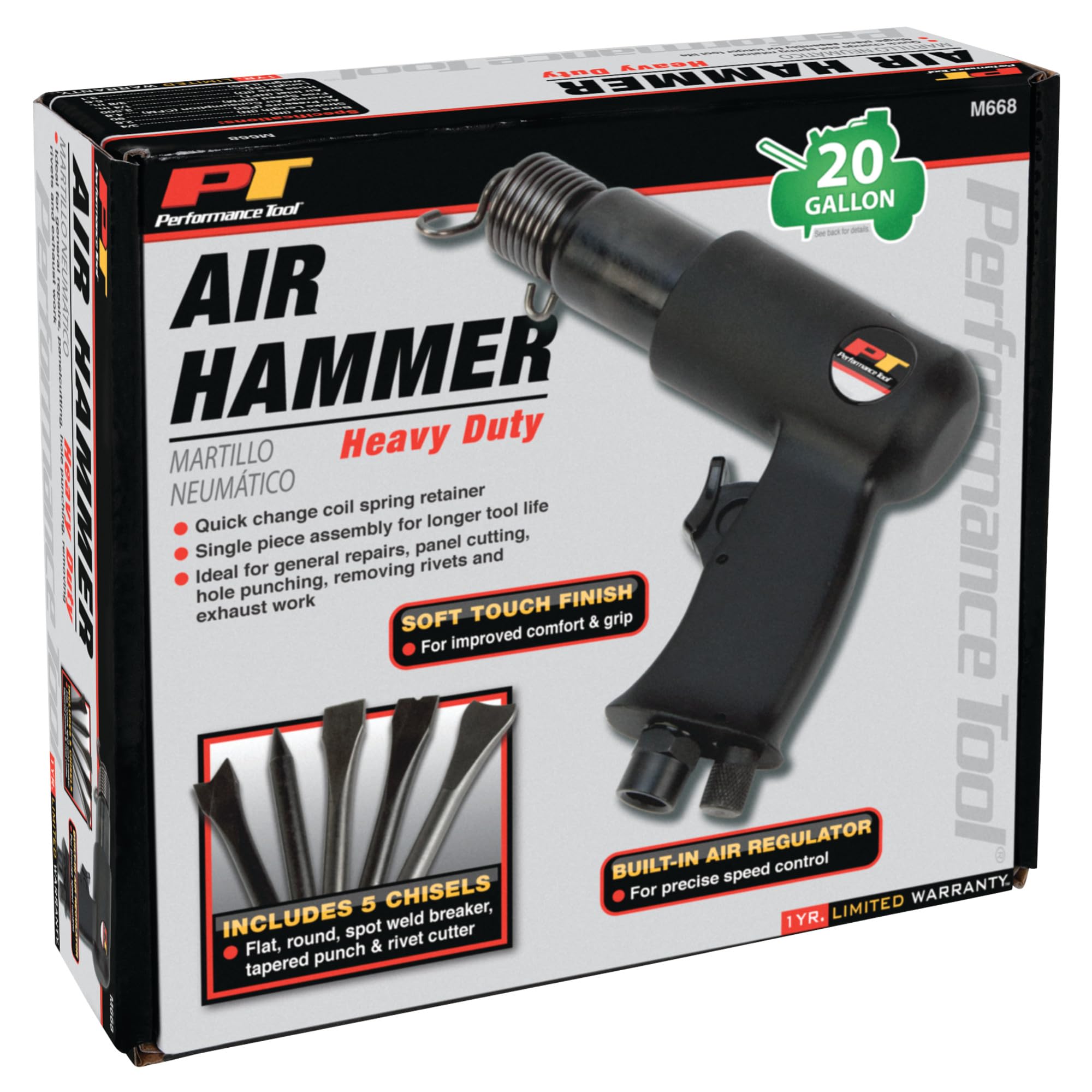 Performance Tool M669 Aguja de martillo de aire, M668