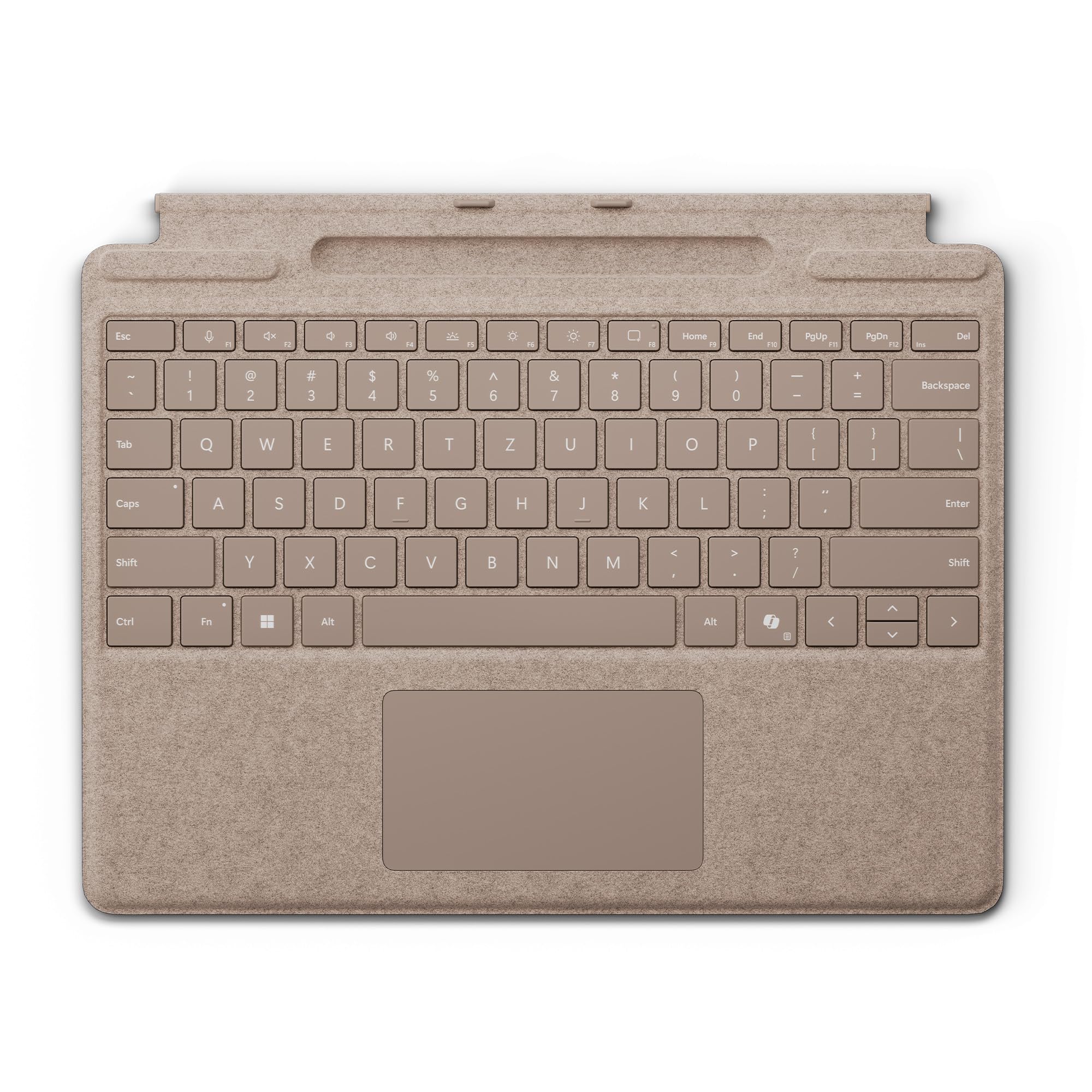 Microsoft Surface Pro Keyboard mit Stiftaufbewahrung | Sand | QWERTZ | kompatibel mit Surface Pro Copilot+ PC (11. Edition), Surface Pro 9 & Surface Pro 8