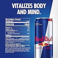 Vista 17 de Red Bull Energy Drink with 80mg Caffeine plus Taurine & B Vitamins, 8.4 Fl Oz, 2 Packs of 12 Cans (Pack of 24)