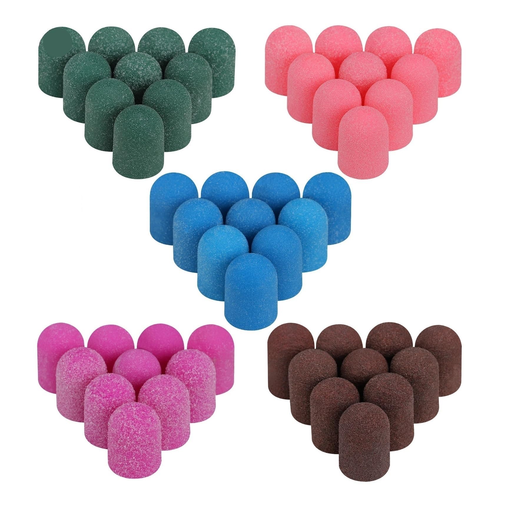 Strumento per manicure e pedicure con sabbia, Nastri abrasivi for nail art 13x19 mm 80/120/180/240# multicolore confezione da 50(50pcs 120g Blue)