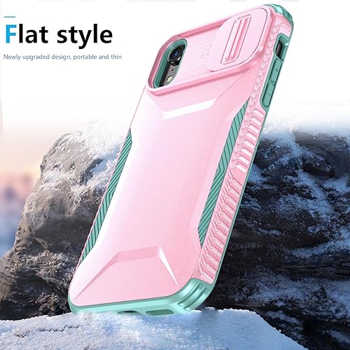 Miniatura 5 de Funda para iPhone XR con funda para cámara deslizante, de grado militar, antideslizante, resistente, a prueba de golpes, funda protectora para Apple