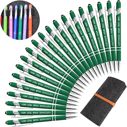 Miniatura 65 de 96 bolígrafos personalizados con lápiz capacitivo, bolígrafos personalizados con grabado gratis, bolígrafos personalizados con nombre comercial, Rojo