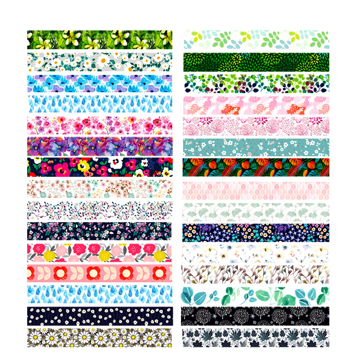 Floral Washi Tape Set, 30 Rolls 0.6 inch Cute Decorative Paper Masking Tape for Scrapbooking, DIY Arts and Crafts, Planner, Notebooks, Skinny Craft Tape : Arts, Crafts & Sewing