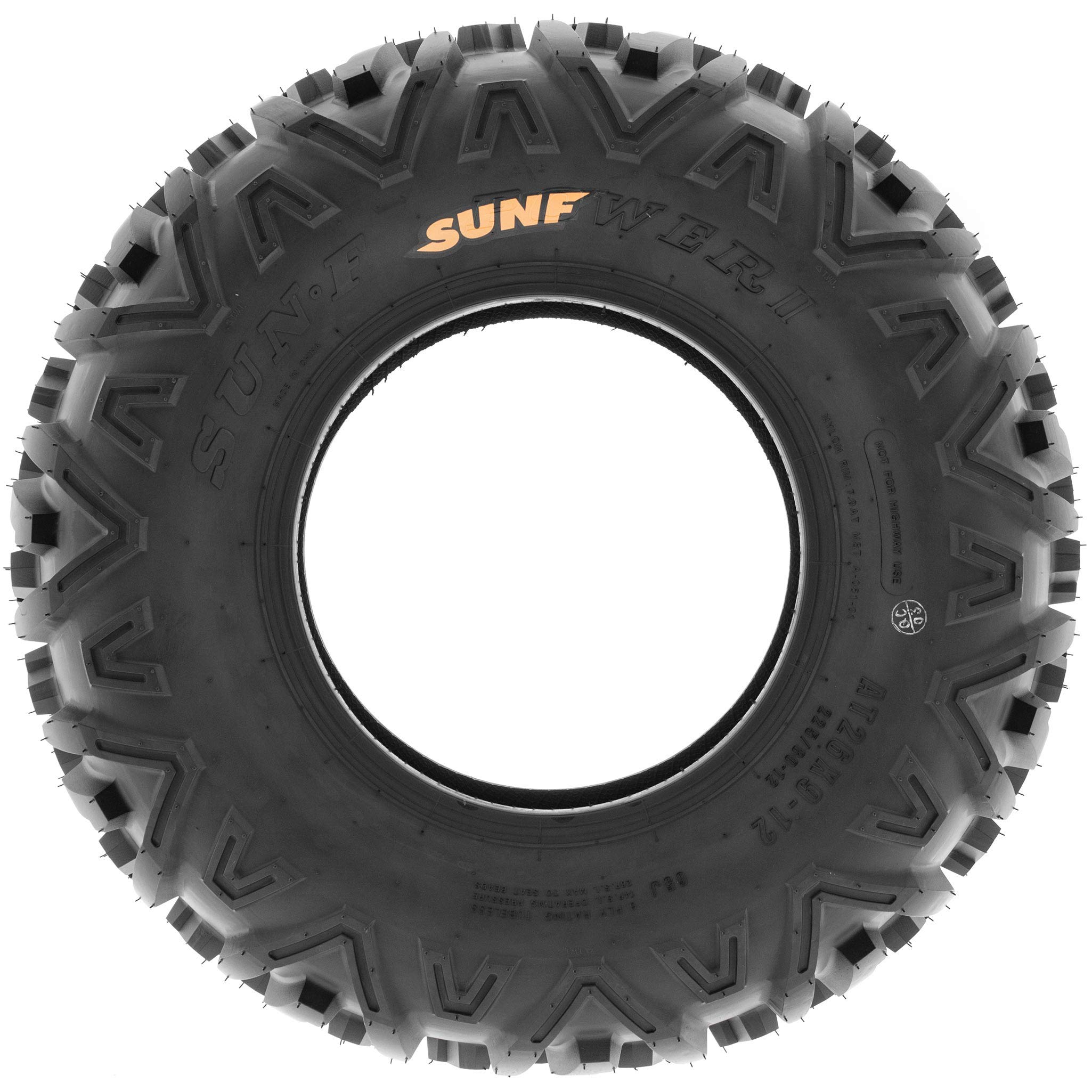 SunF A051 18x9.5-8 18x9.5x8 Power.II AT All-Terrain Reifen ATV UTV Geländereifen 6PR TL 33F E4, Satz von 2 Stück