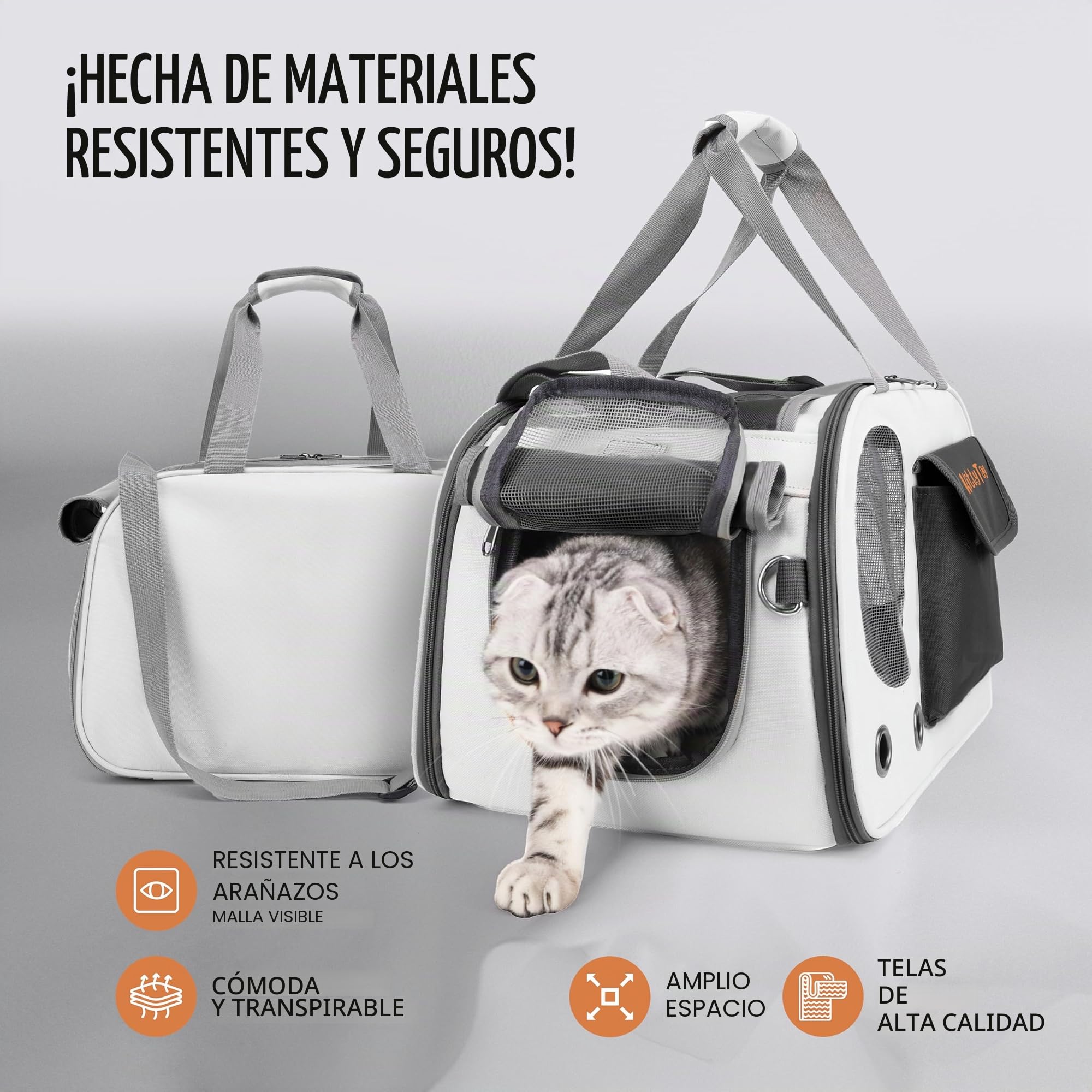 Transportador para mascotas, para cachorros, perros pequeños, bolsa de transporte para gatos, bolsa de transporte impermeable de piel sintética de para viajes al aire libre, caminar