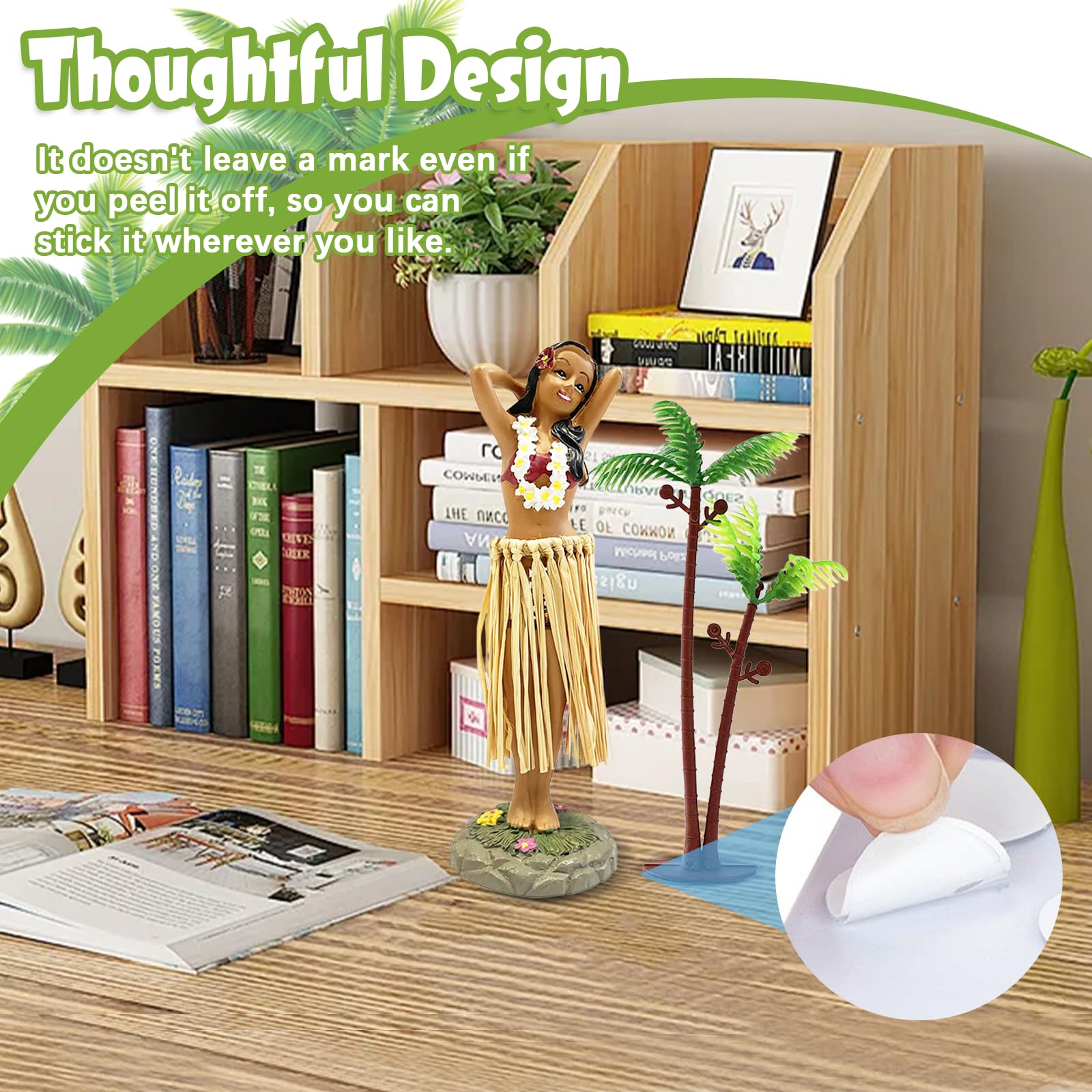 Générique Statue de Fille Hawaïenne Figurine en Résine Hawaïenne Dansante | Décorations tableau de bord auto Pour , ados, anniversaires, maison, fête, bureau, chambre