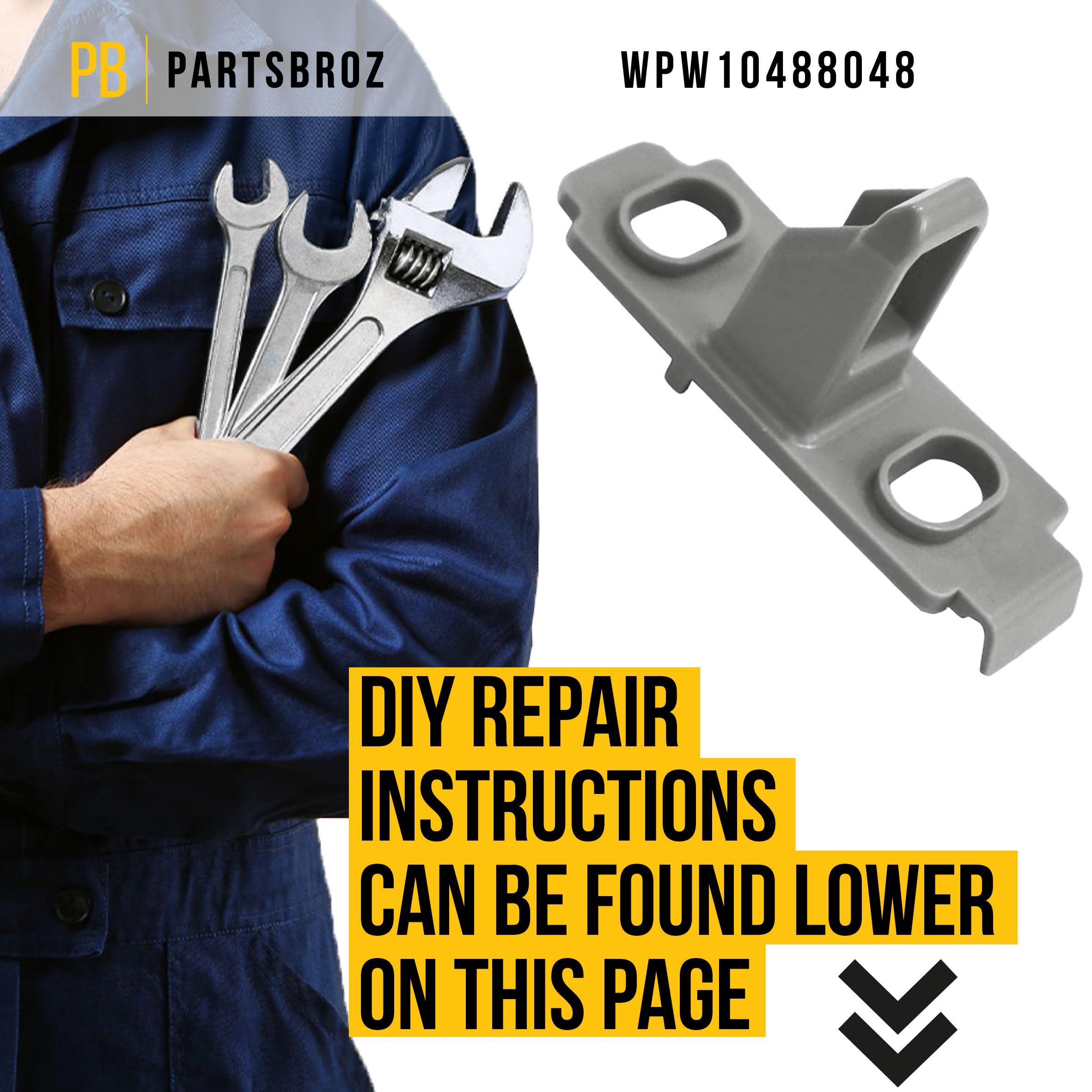 WPW10488048 Door Strike | Genuine Whirlpool OEM In Stock - Foto 5