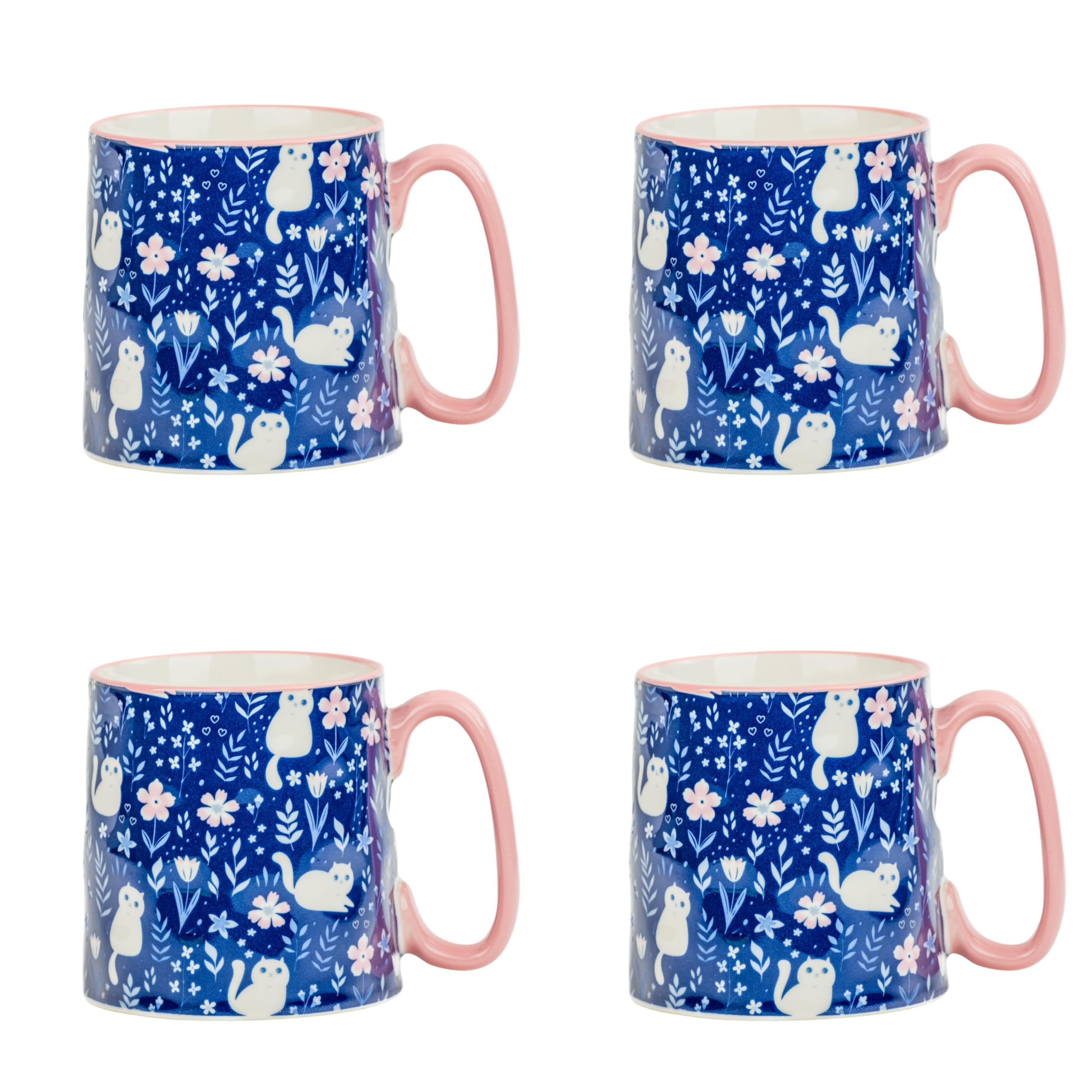Amazon.com: 10 Strawberry Street Bella Mug, Curious Kitty, Set of 4 : Pet  Supplies