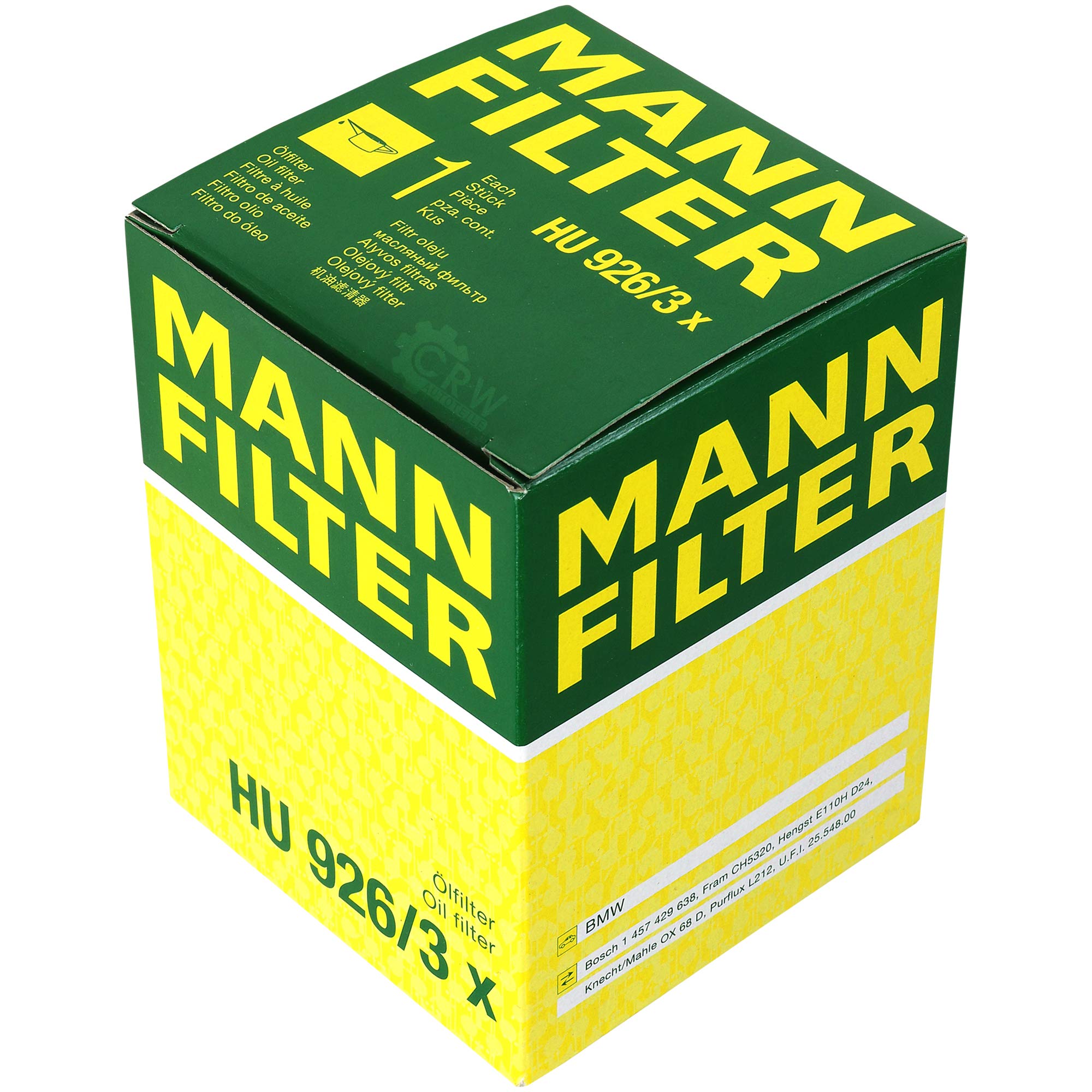 Paquete de inspección Kit de mantenimiento de filtros con filtro de aceite HU 926/3 x, filtro de aire C 25 114, filtro de combustible WK 830, filtro de habitáculo CU 2835, tornillo de cierre