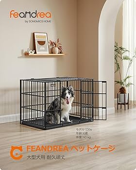 【訳あり】未使用品　大型犬ゲージ　組立簡単幅122x奥行75 x高さ80cm 81cwDTWpQZL._UF350,350_QL50_.jpg