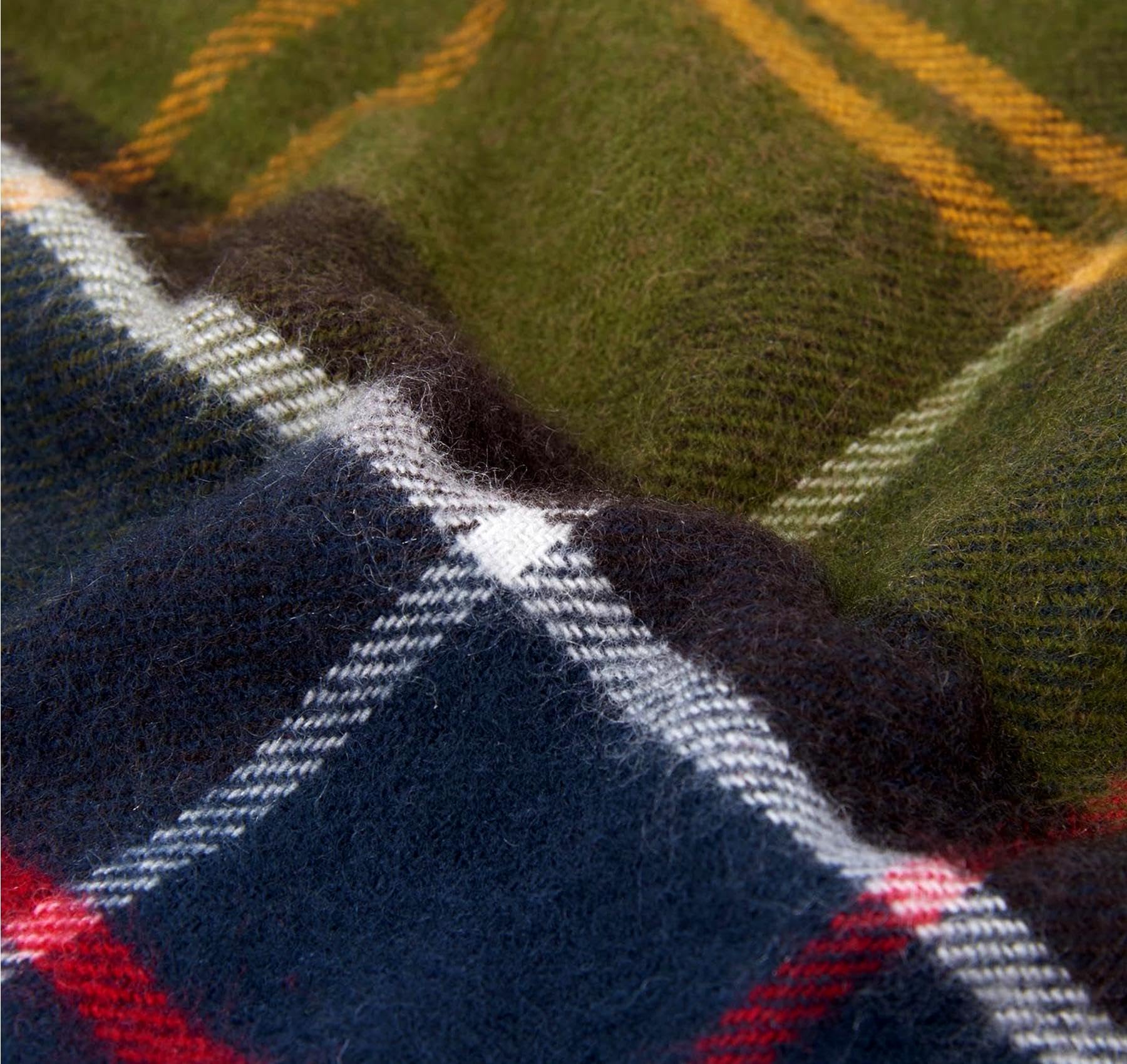 Barbour Sciarpa Verde Lana Uomo