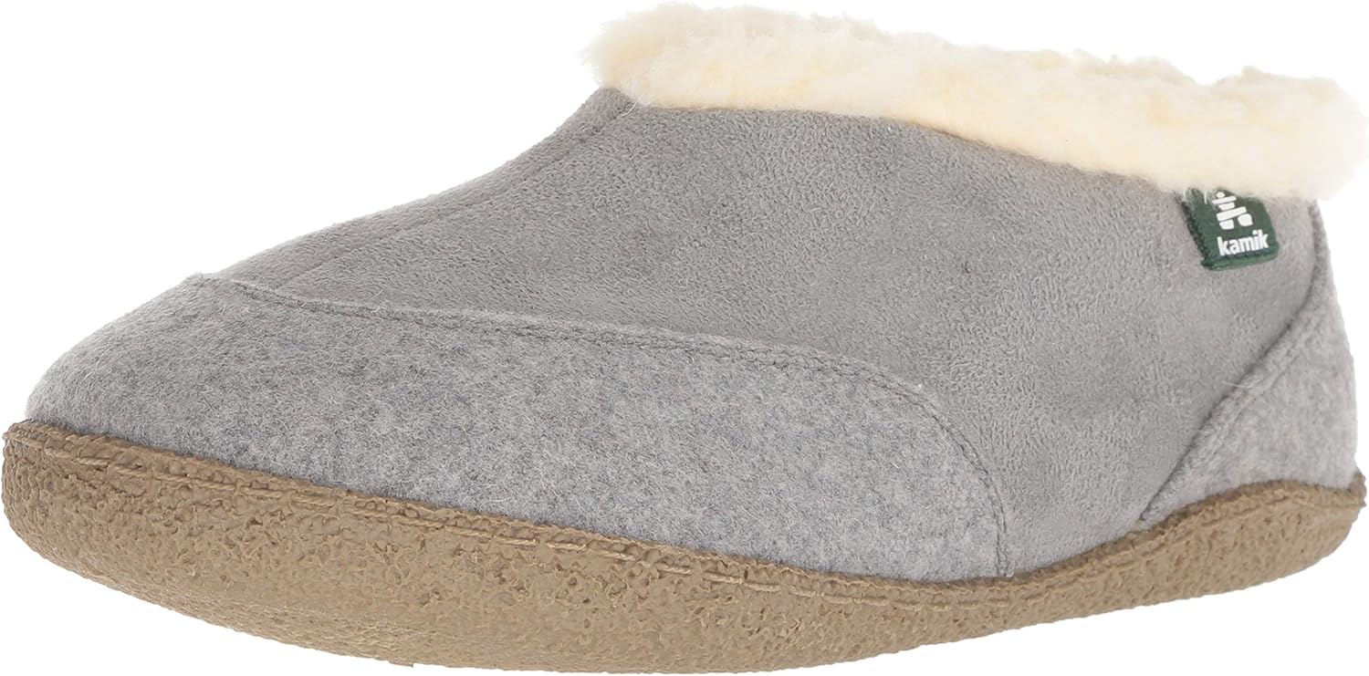Kamik Women's Chalet Slipper, Grey, 6 Medium US