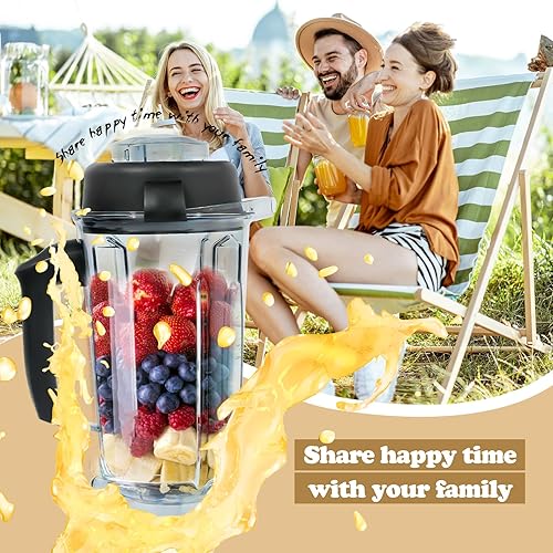 Miniatura 6 de Jarra de repuesto para licuadora de 64 onzas, compatible con 5200 6300 5000 VM0101 VM0102 VM0103 VM0197 6000 ClassicExplorianCommercial Blender Cup