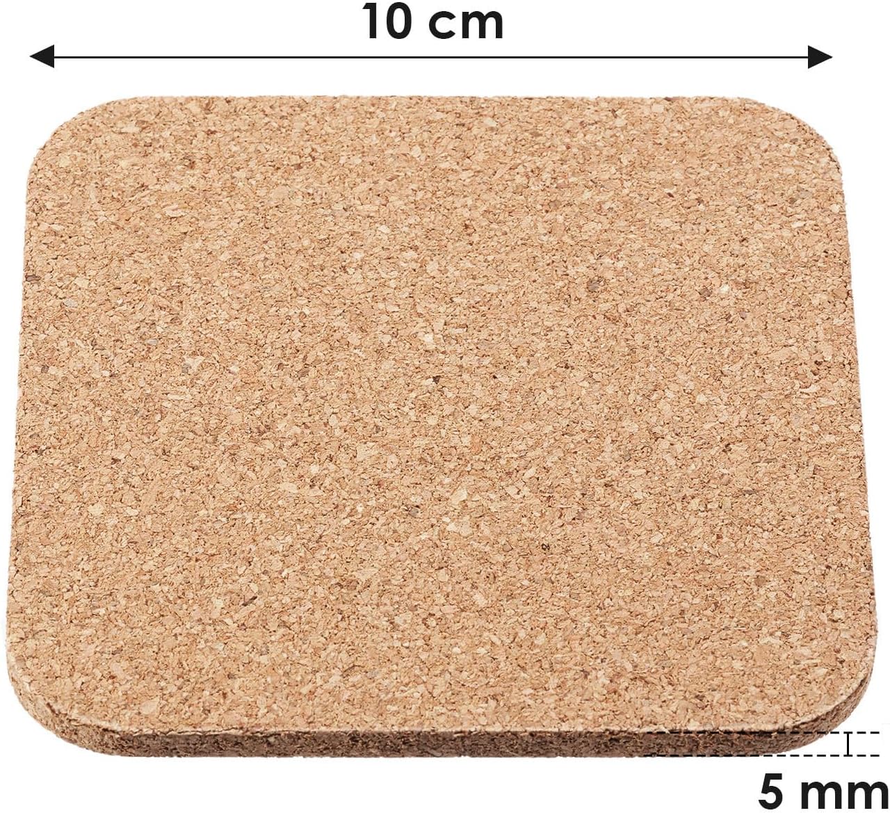 Boao 24 Pcs Cork Coasters for Drinks,5 mm Thick Square Absorbent Drink Coasters Sets, Cup Tool for Bar, Table and Apartment Use, 4 x 4 Inch - Image 2