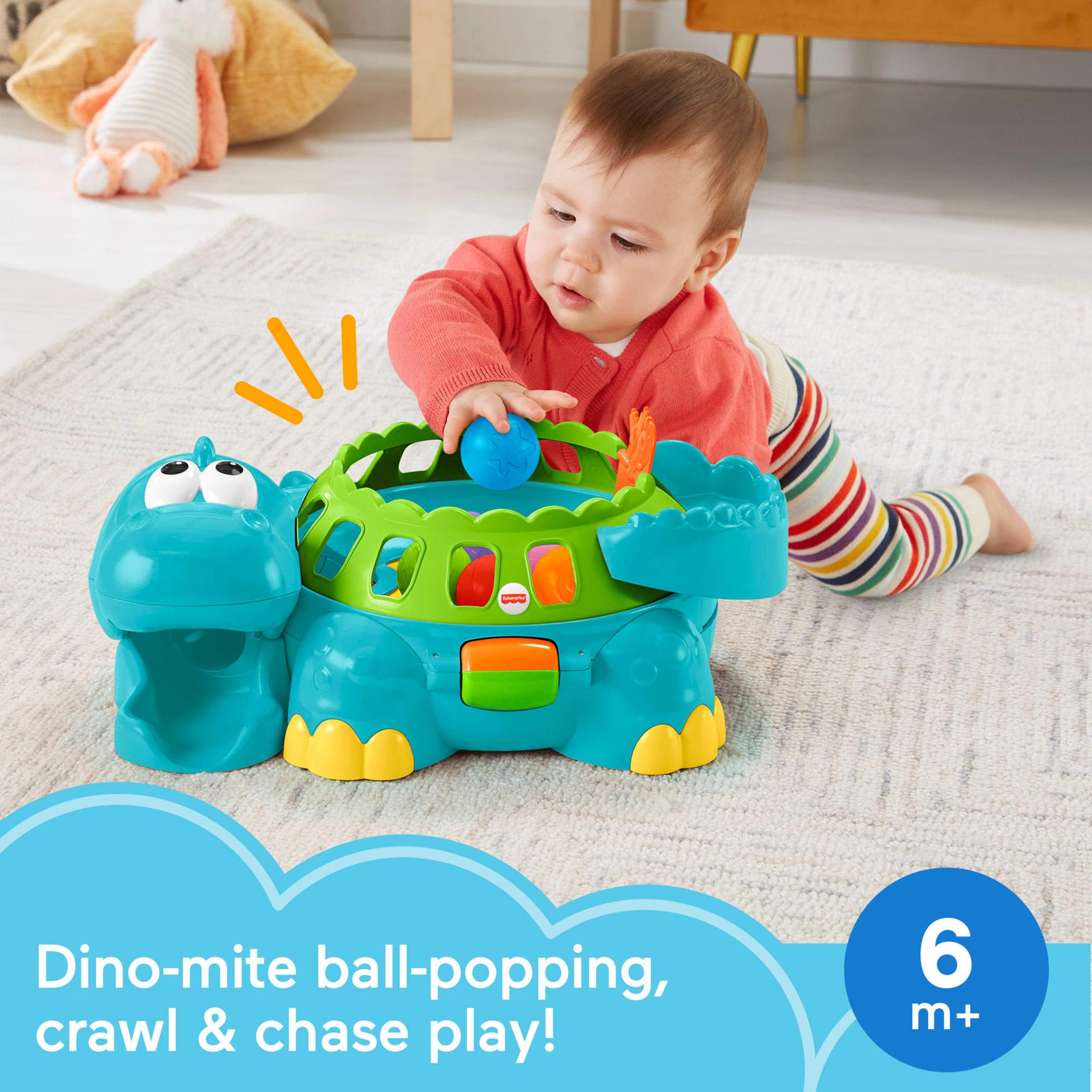 Fisher-Price Go Baby Go Poppity Pop Musical Dino