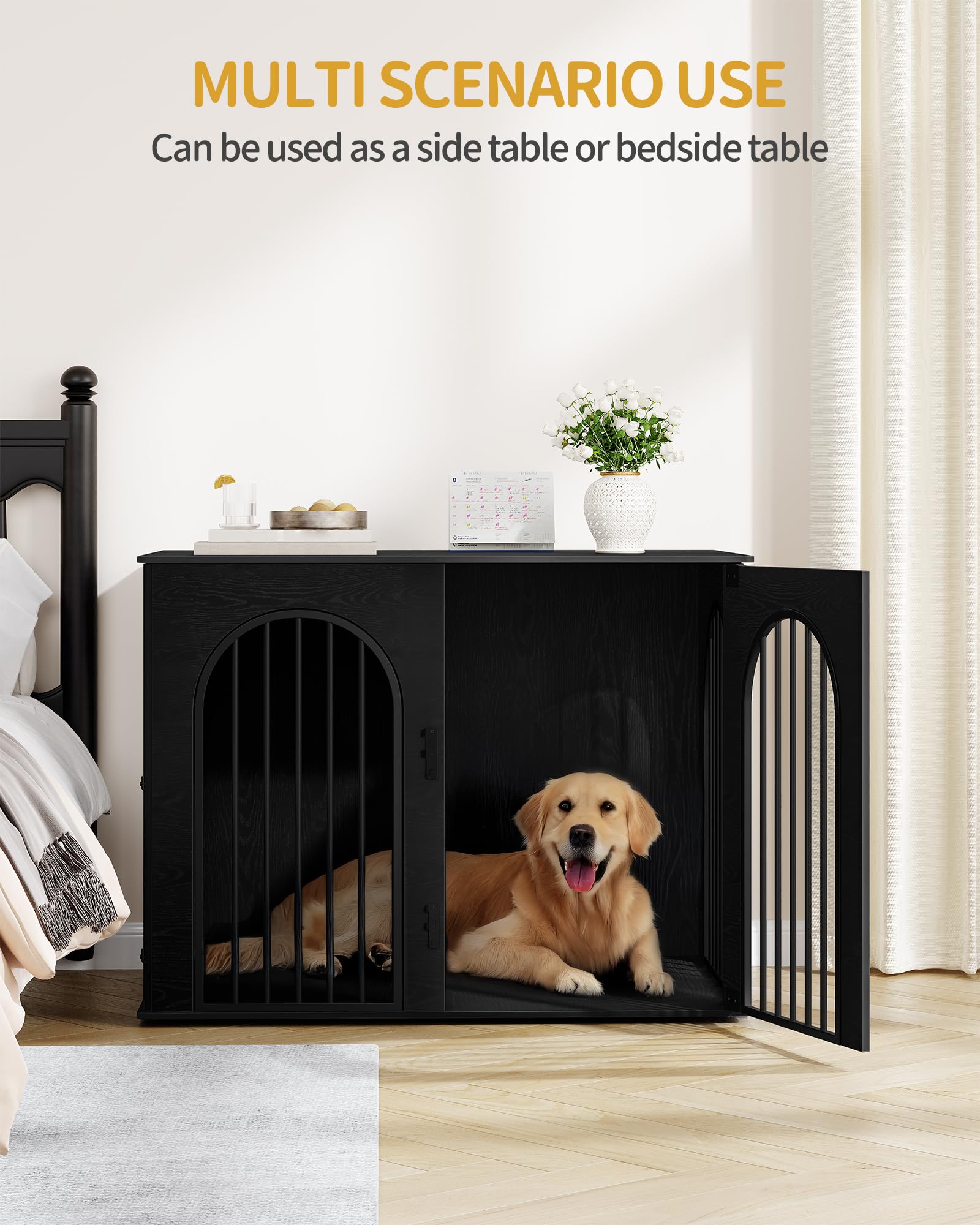 Hzuaneri 44.1'' Dog Crate Furniture,Dog Kennel Indoor for Medium/Large Dogs