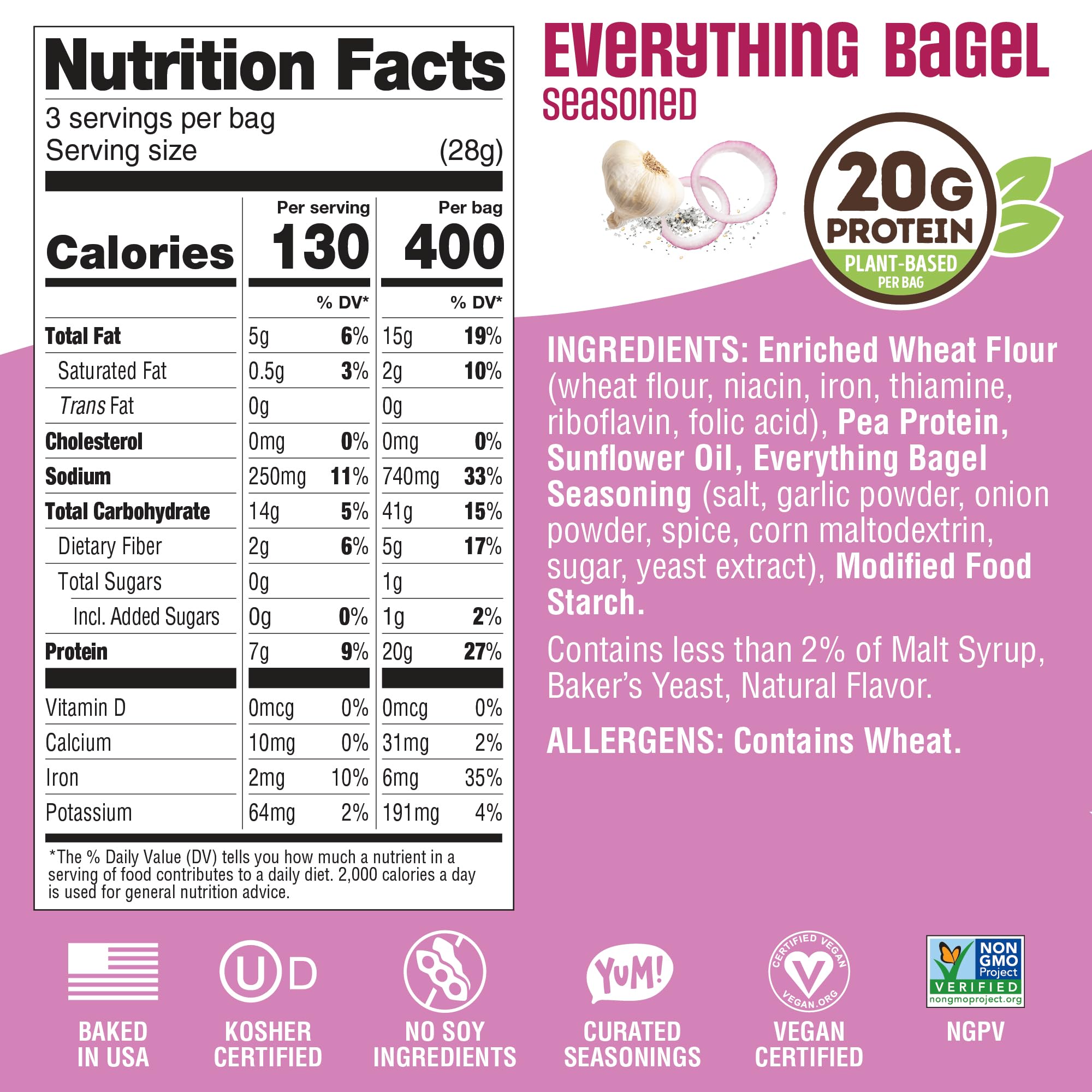 Fitzels Protein Pretzels (8x85g) Everything Bagel