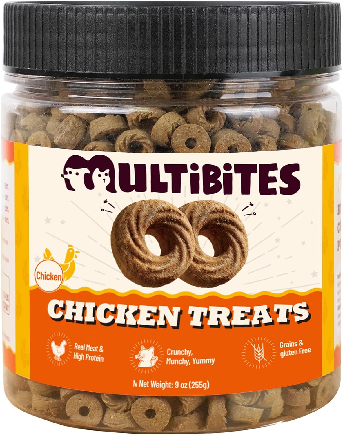 Crunchy Chicken Cat Treats – Healthy Biscuits with Chicken Liver, Salmon Oil, Vitamin C - Dental Care & Training Snacks for Indoor Cats (9 oz) miniatura 1