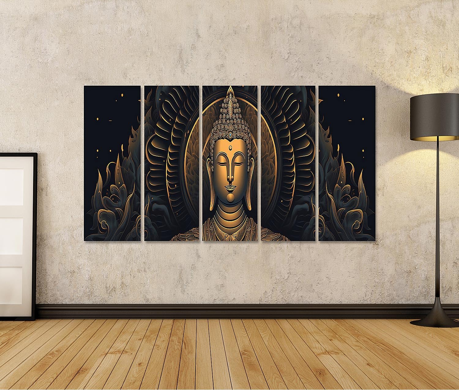 islandburner cuadro sobre lienzo estatua de mahavira abstracto pancarta oscura cuadros murales carteles