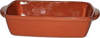 Amazing Cookware Piatto fondo rettangolare Large Natural Terracotta, 32 x 24 x 9 cm