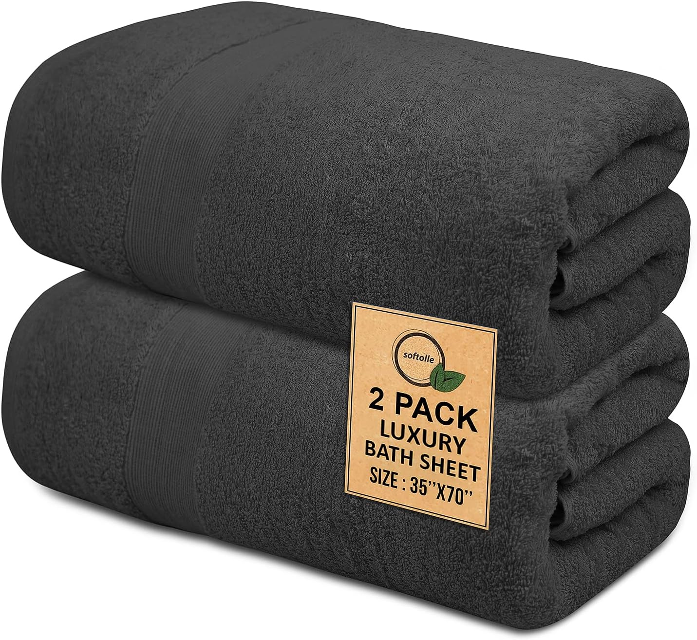 100% Cotton Luxury Bath Sheets – Pack of 2 (35″ x 70″) | Super Soft, Quick-Dry & Highly Absorbent Towels for Bathroom, Home, Spa & Gym (Grey) 100% Cotton Luxury Bath Sheets – Pack of 2 (35″ x 70″) | Super Soft, Quick-Dry & Highly Absorbent Towels for Bathroom, Home, Spa & Gym (Grey)
