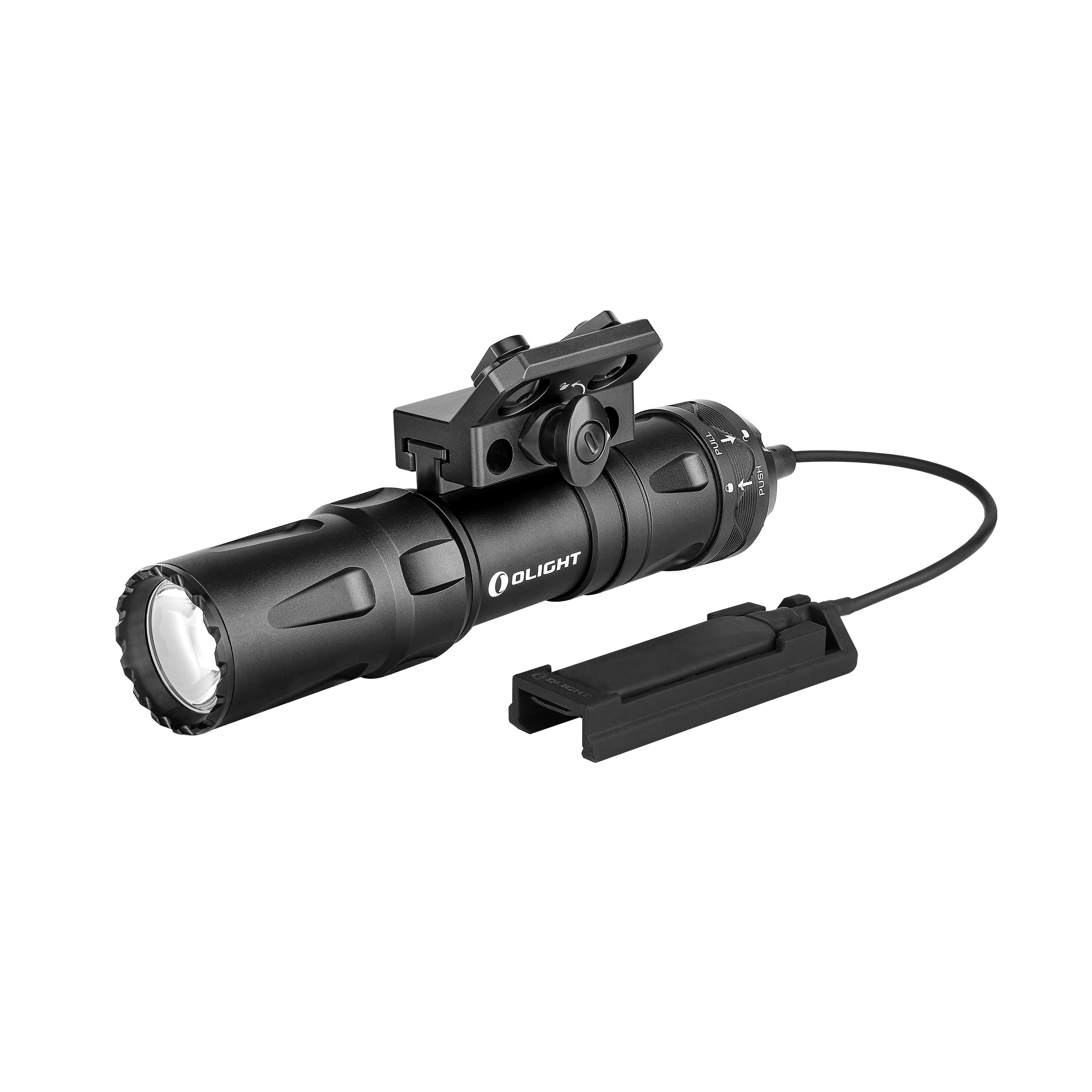 OLIGHT Odin Mini Compact MLok Mount Tactical Flashlight, 1250 Lumens, Rechargeable 18500 Battery with Magnetic Charging Cable and Remote Pressure Switch