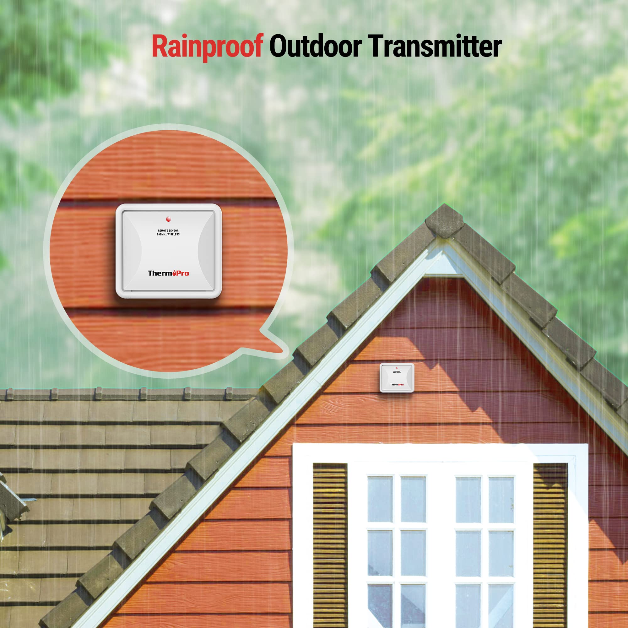 ThermoPro TX-2C Dodatkowy zewnętrzny czujnik dla miernika wilgotności TP65C TP200C