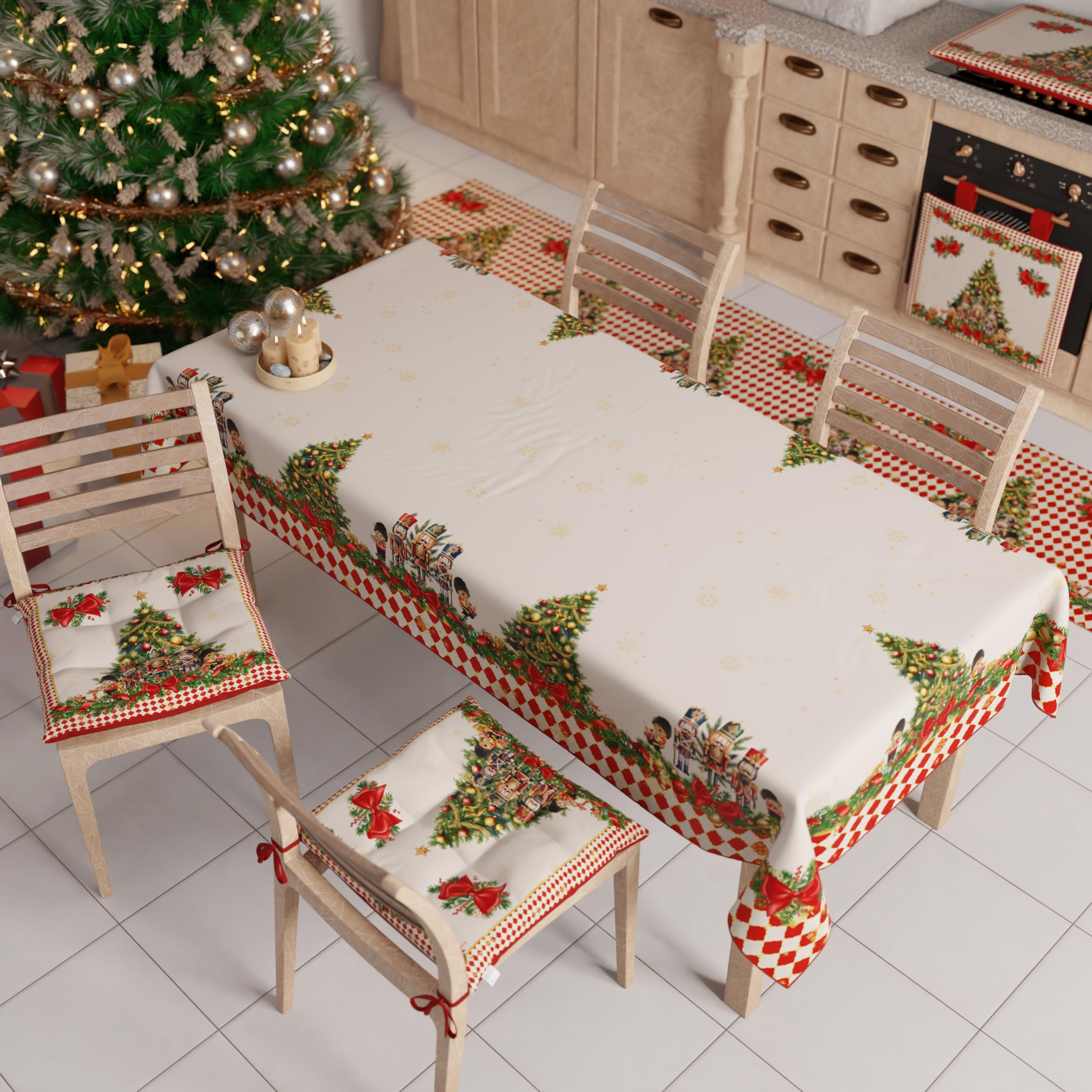PETTI Artigiani Italiani Stain-Resistant Tablecloth Christmas - Image 2
