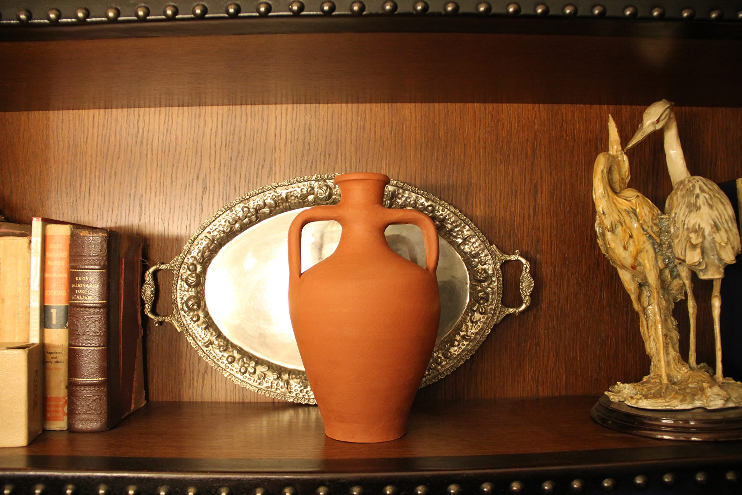 Cruche d’eau amphore à double poignée en terre cuite, pichet en argile, carafe à vin, vase de décoration intérieure, pot de poterie, cadeau de cuisine traditionnelle, adapté au bricolage!