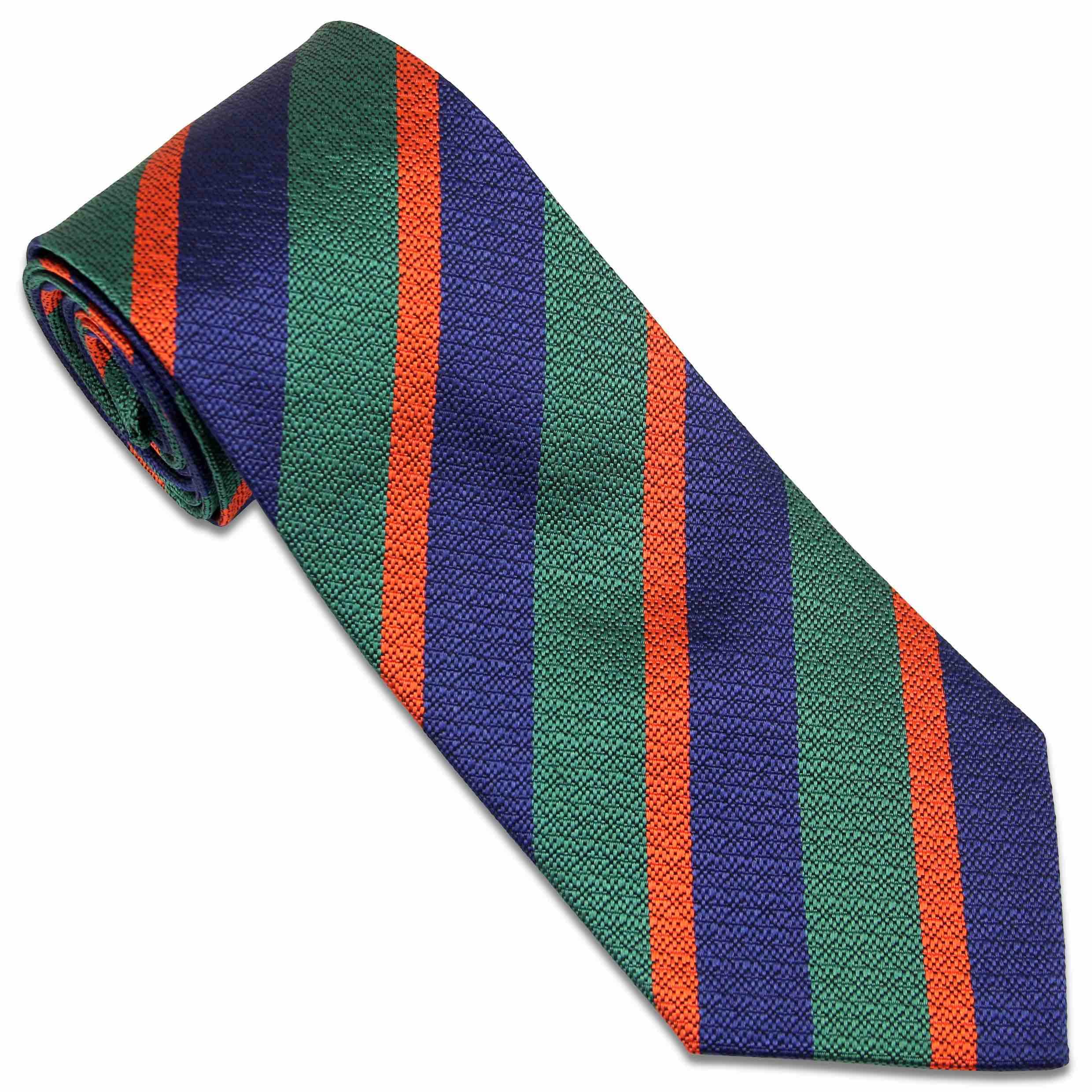 The Regimental Shop Men's Red/Green/Blue Royal Irish Regit Silk Non Crease Regital Tie
