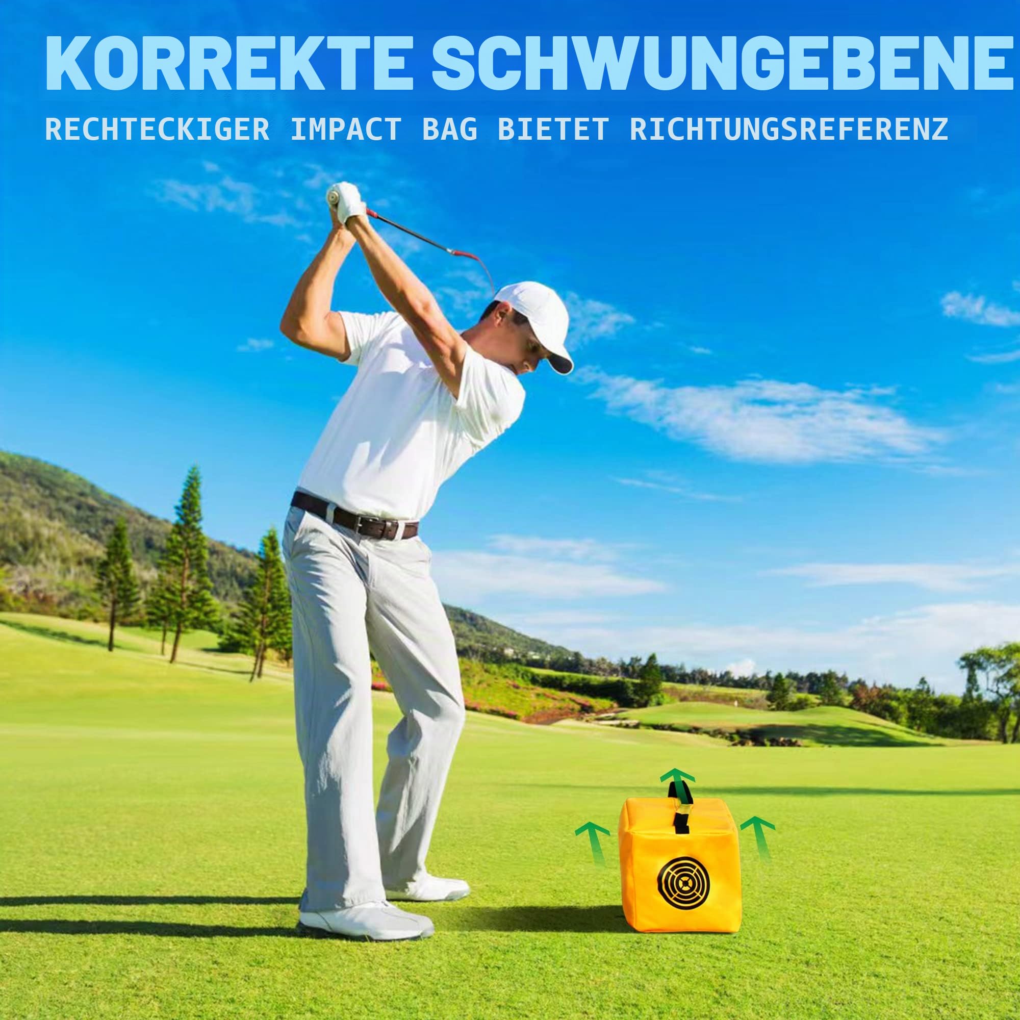 Golf-Schlagbeutel, Würfelschlag, OLE ANDIGO Nahtverstärkung, Golf-Schlagbeutel, wasserdicht und langlebig, Golfschwung-Trainer für Schwung-Aufprall, Golf-Geschenke für Männer