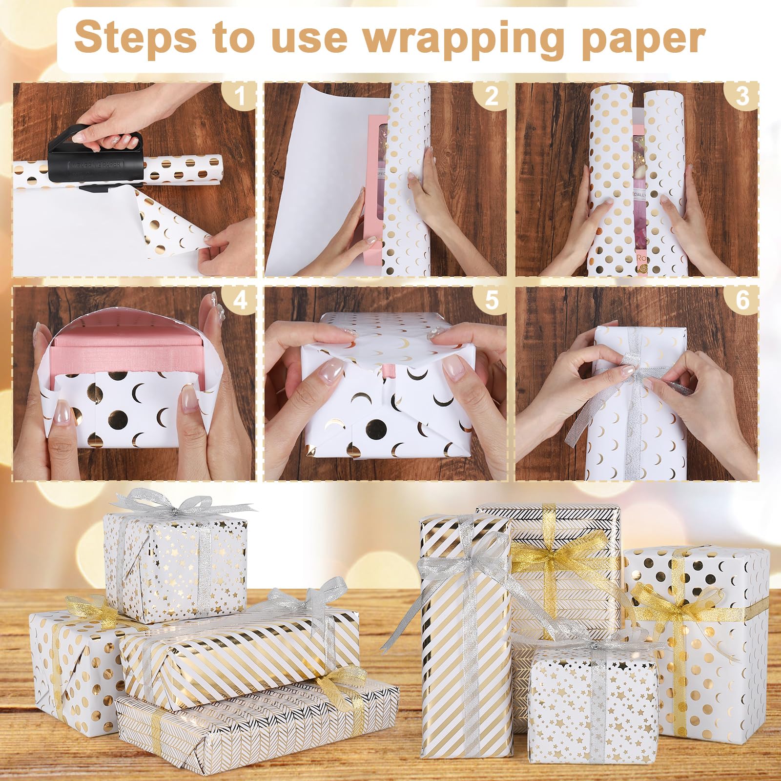 MOOKLIN ROAM Geschenkpapierrol 300 x 43 cm, 6 rollen