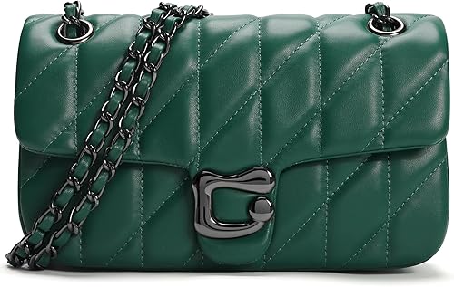 Miniatura 14 de Bolso cruzado acolchado para mujer a la moda, bolso de hombro para mujer, bolso de mano de cuero de diseñador de noche con correa de cadena