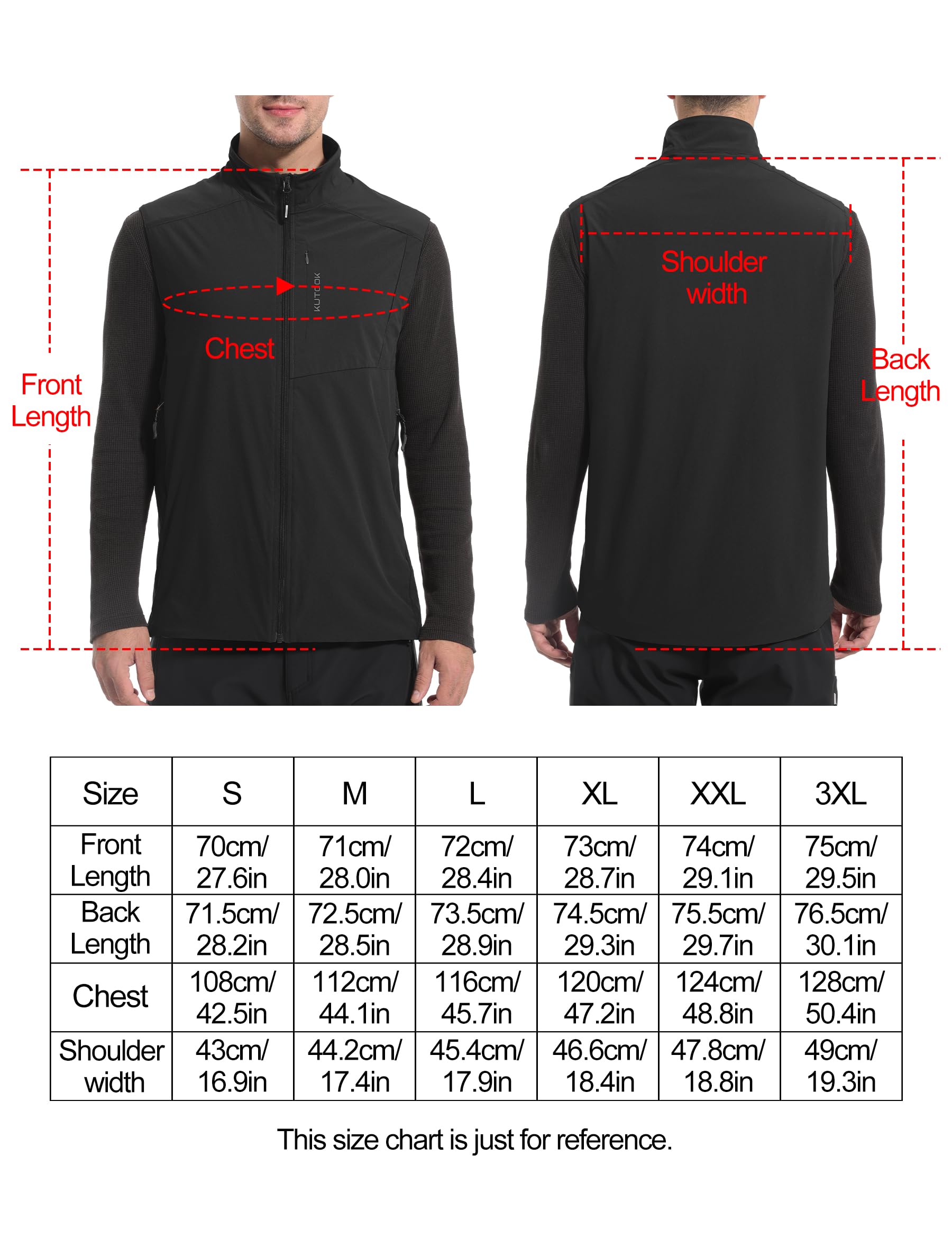 KUTOOK Gilet Uomo Invernale Gilet Uomo Sportivo Gilet in Pile Softshell Trekking Gilet da Golf Antivento in Fodera per Montagna Escursionismo Ciclismo e Altre Attività Outdoor