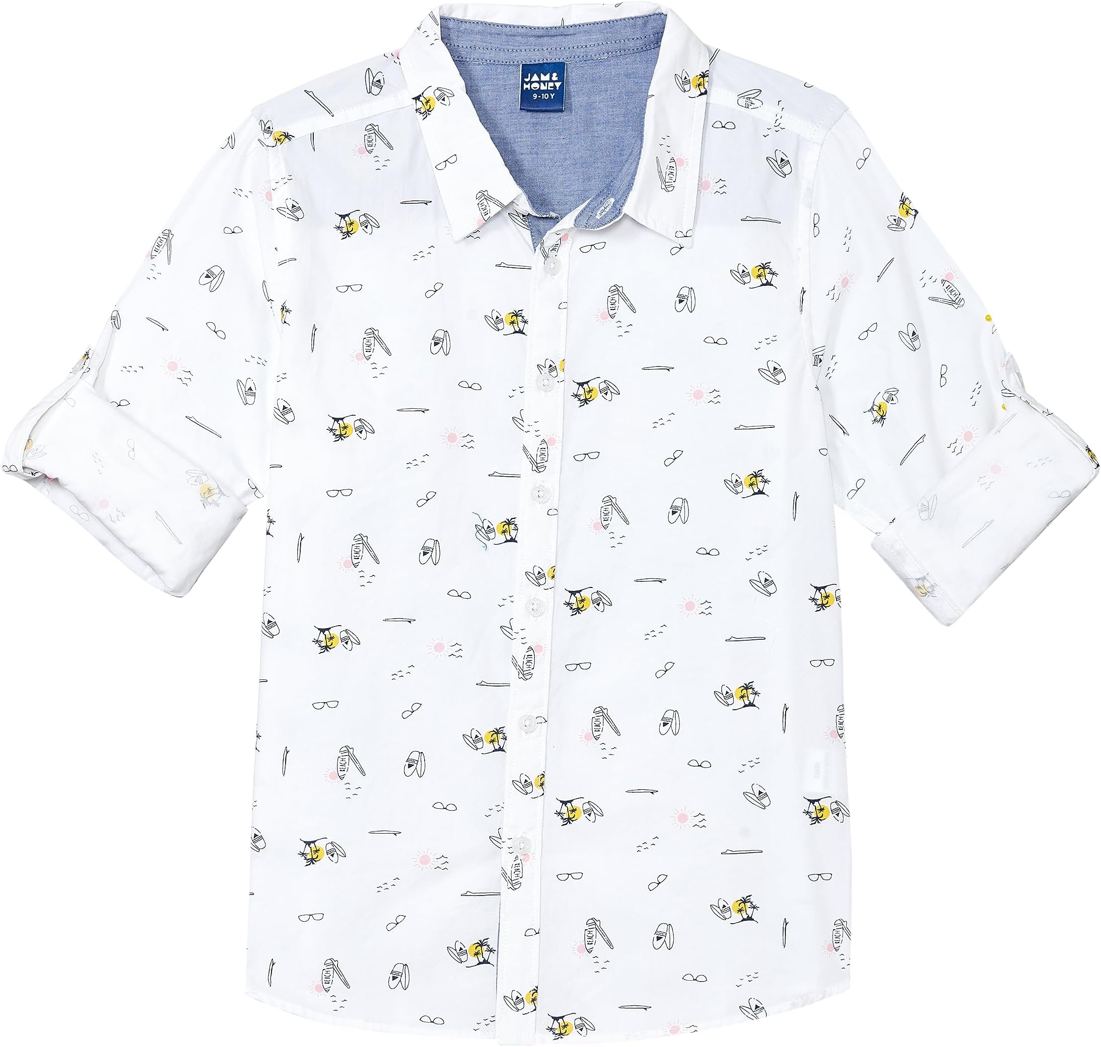 Amazon Brand - Jam & HoneyBoy's Button Down Shirt
