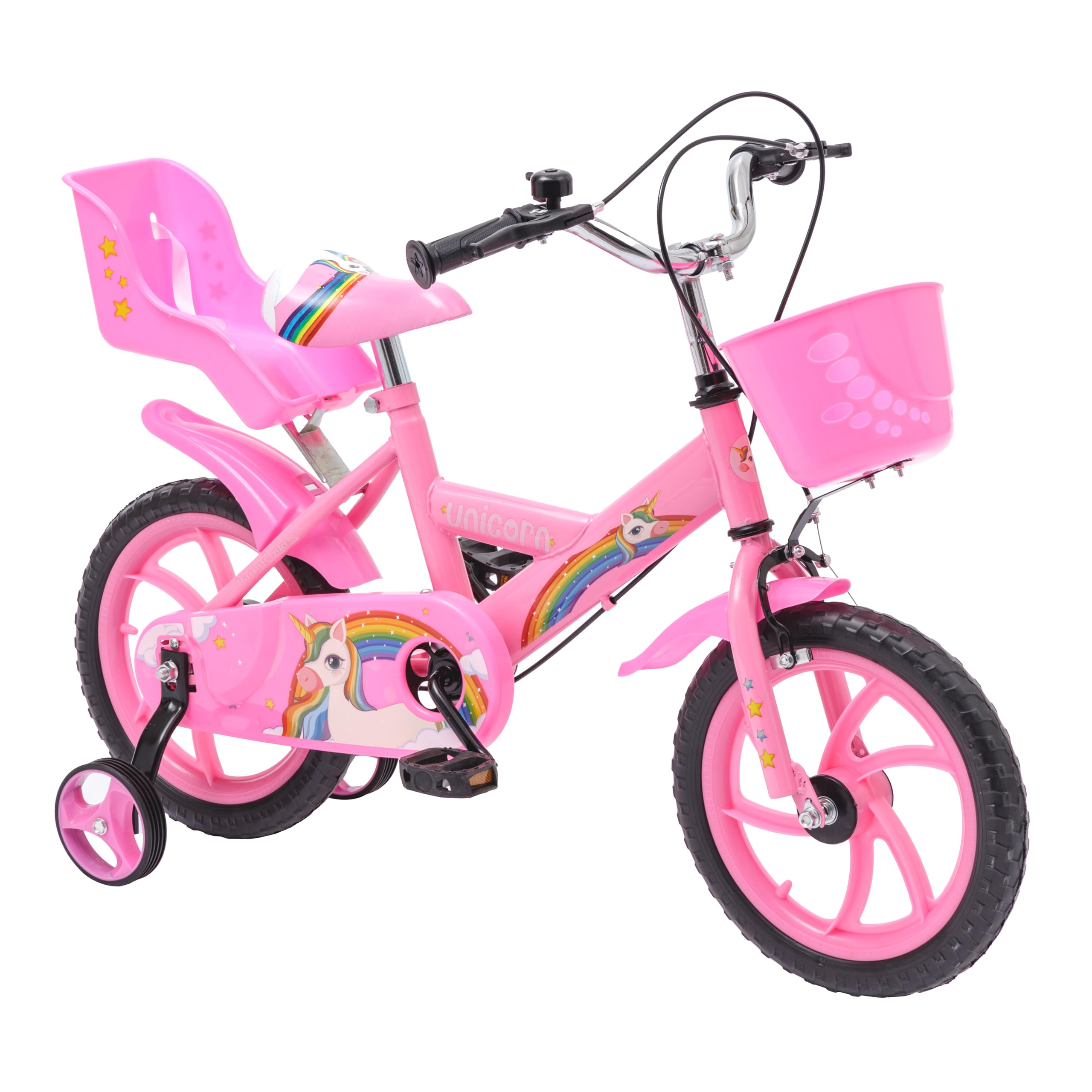 Baroni Toys Bicicleta para niños 12 & 14 & 16 Pulgadas, Bicicleta Deportiva Azul con Ruedas Incluidas, Bicicleta de Acero para niños de 2 a 7 años