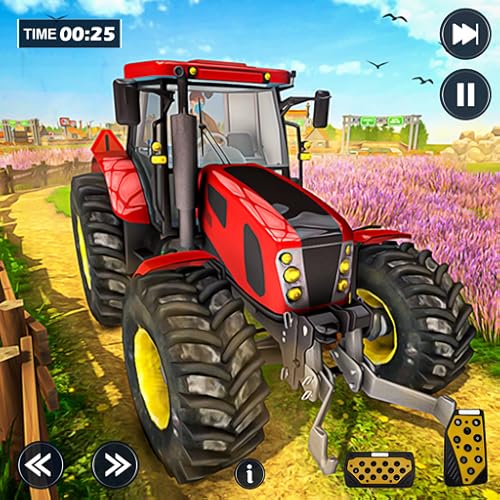 Real Farming Tractor Simulator Driving Harvest Crops: Modern Village Harvesting Farm Adventure for Kids- Farming Games