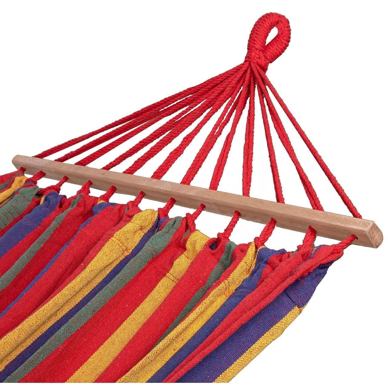 Rea - Tutumi 400257 Hamak 1 osobowy Czerwony, idealny do wypoczynku w ogordzie - 260X90X1CM