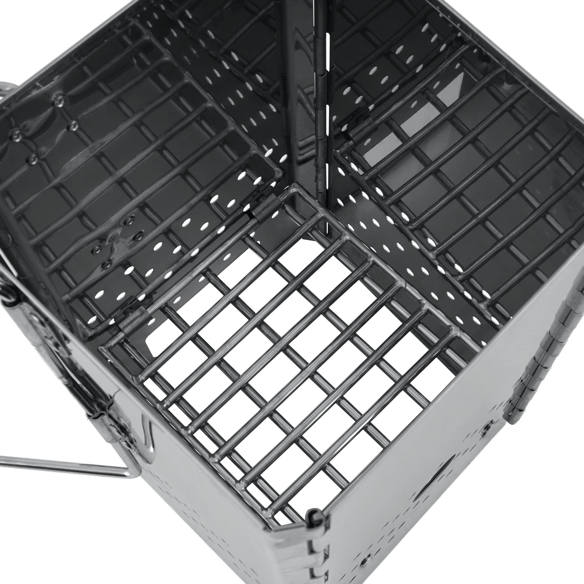 BBQ-Toro Cheminée d'allumage pliable en acier inoxydable avec poignées | 16 x 16 x 29 cm | Cheminée de barbecue pliable avec sac de transport pour barbecue, camping, extérieur, jardin, terrasse