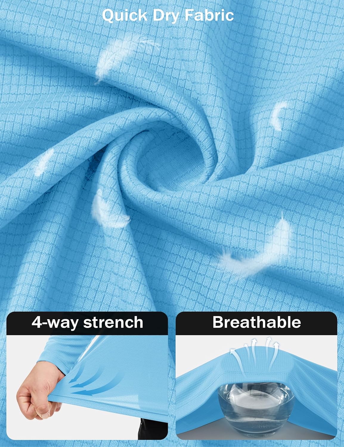 MAGCOMSEN Men's Long Sleeve Shirts UPF 50+ Sun Protection UV Shirt Dry Fit T-Shirts for Hiking Running Athletic - Image 4