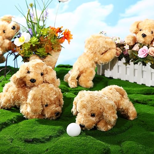 Miniatura 5 de 6 piezas de 8 pulgadas de peluche de perro de peluche suave y suave para cachorros, juego de cachorros para niños y niñas, baby shower, fiesta de
