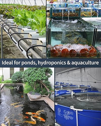 Miniatura 7 de Pawfly Pond Air Pump Outdoor Oxygen Pump for Fish Koi Ponds 3000 to 10000 Gallons Adjustable Pond Garden Aerator Pump Kit with Airline Tubing