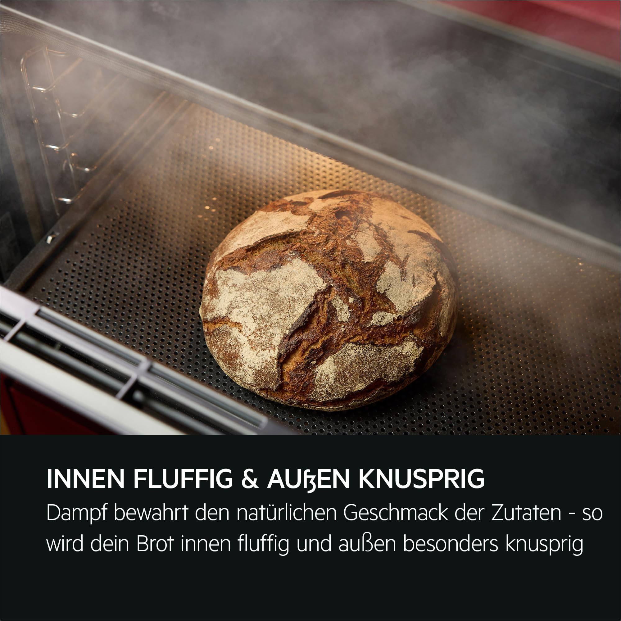 AEG TR6PB50WSB Einbaubackofen Serie 6 LED-Touchdisplay Pyrolyse Selbstreinigung 25% Dampfunterstützung Kerntemperatursensor
